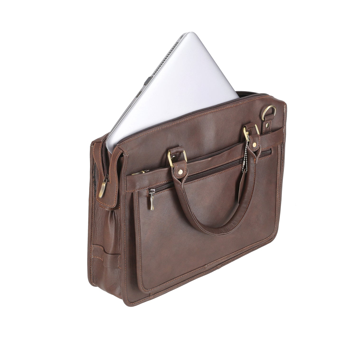 Vintage Vibe Brown Laptop Leather Bag