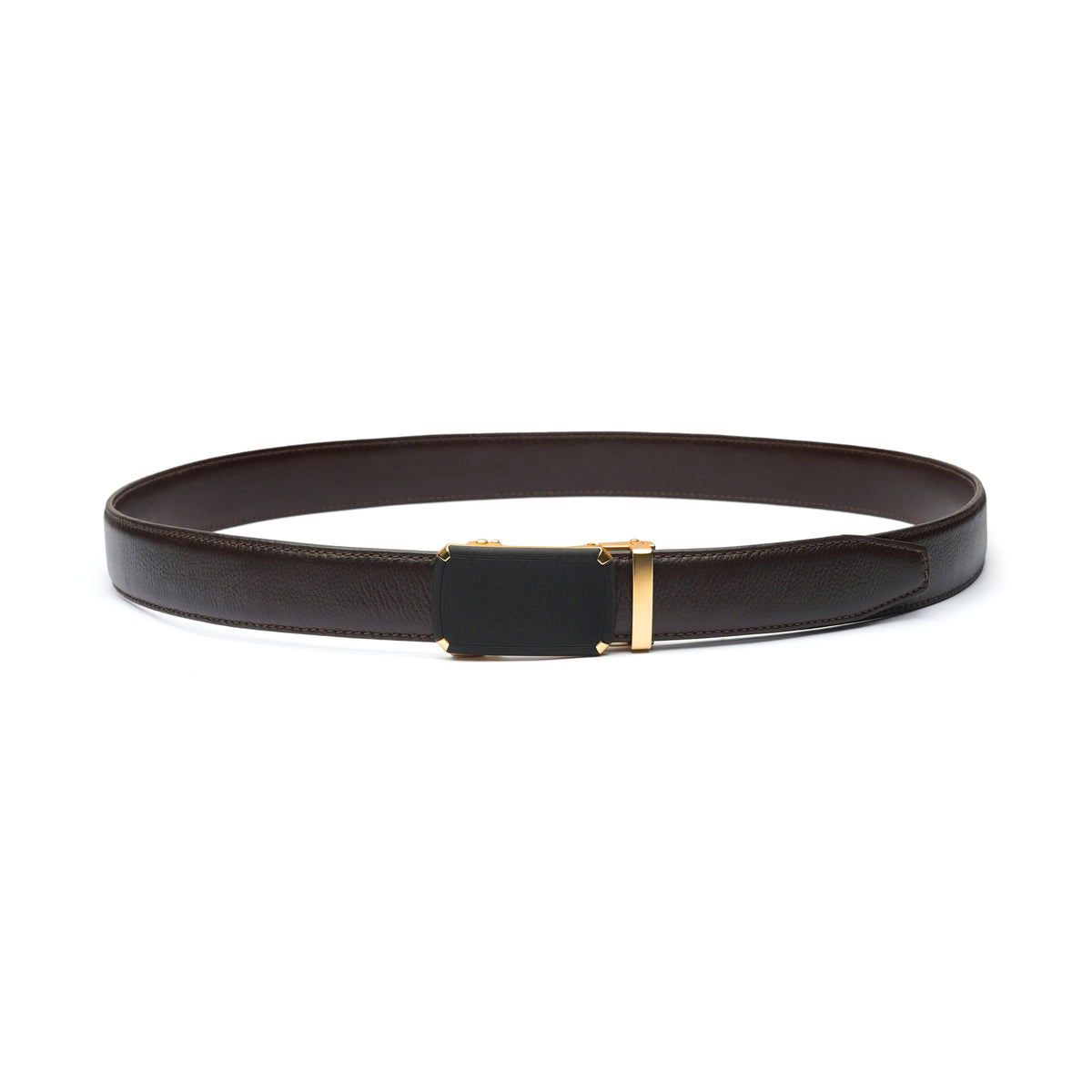 Noir Gold Leather Belt - Brown Starp