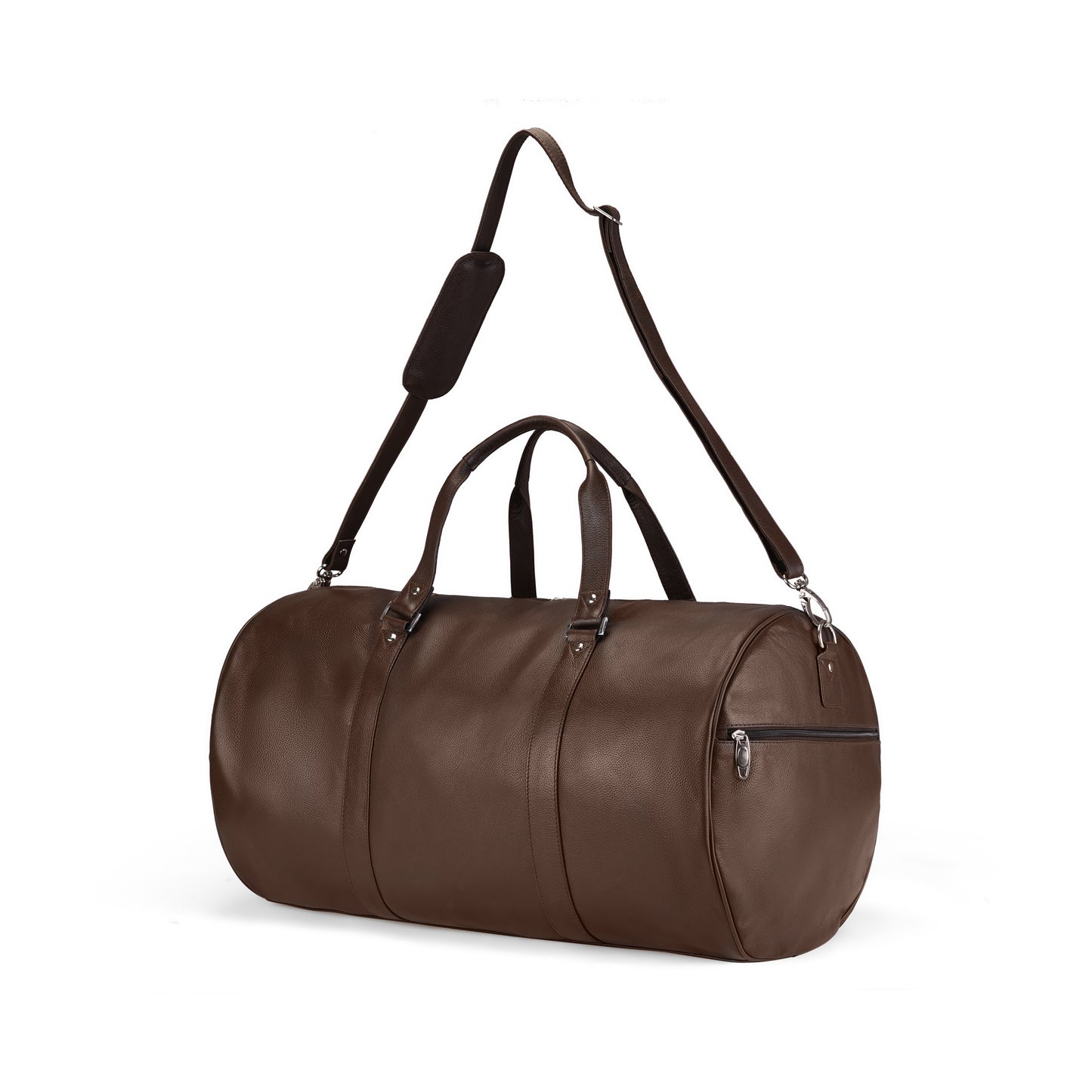 Dark Brown Rugged Roll Traveling Bag