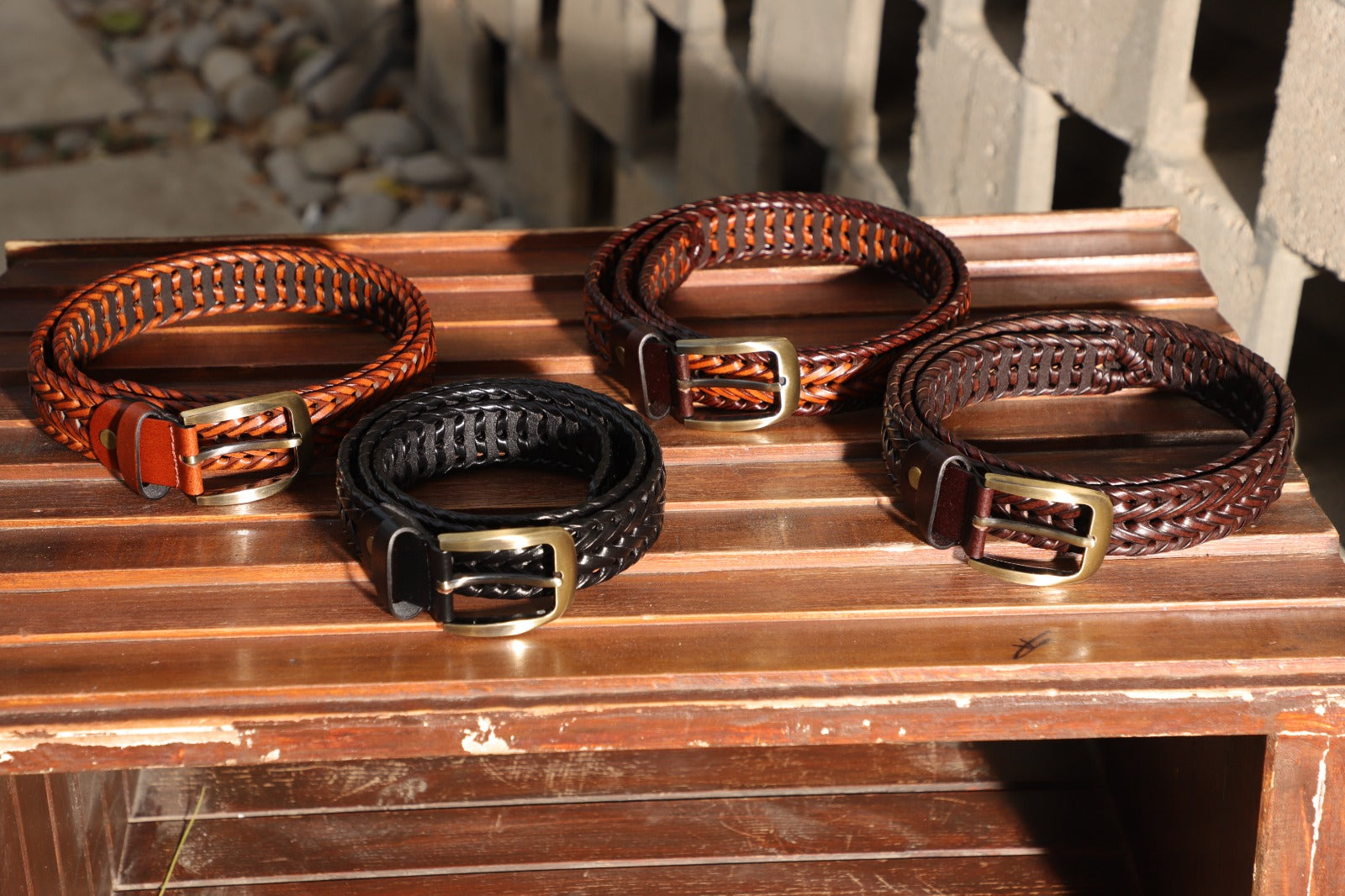 Braided Leather Belts - The Leather Habitat
