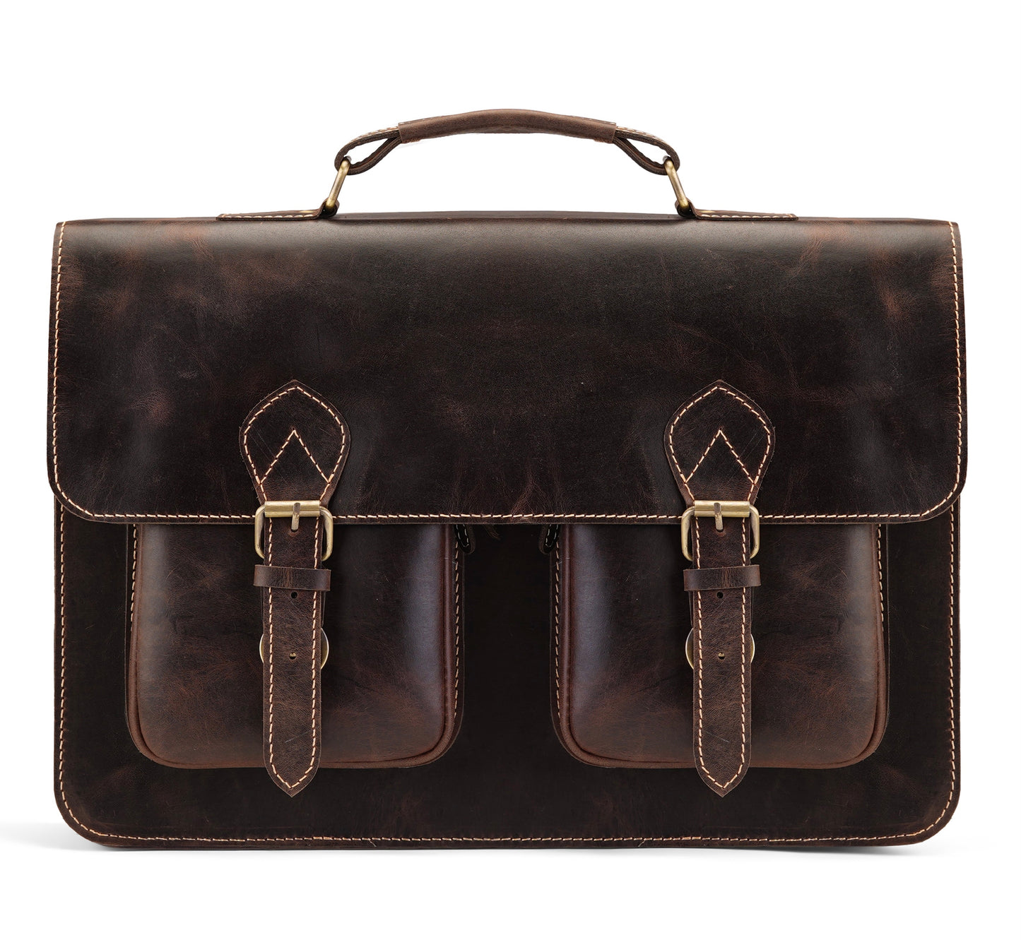 The Heritage Collection Dark Brown Leather Laptop Bag