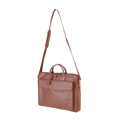 Mustard Sleek Carrier Laptop Leather Bag