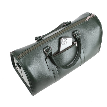 Green Voyager's Vault Duffle Leather Bag