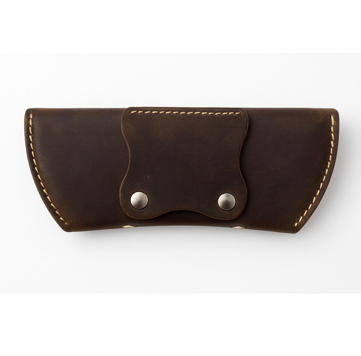 Dark Brown Leather Glasses Case