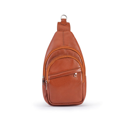 Tan Navaro Leather Crossbody Bag
