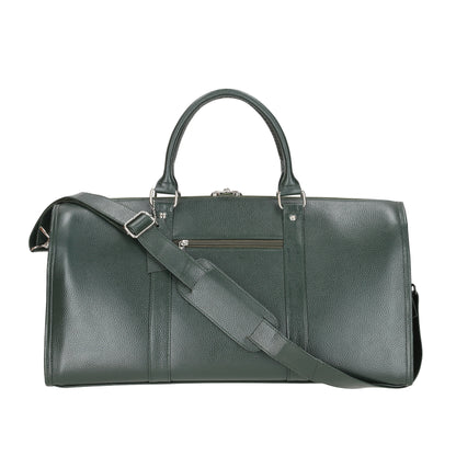 Green Voyager's Vault Duffle Leather Bag