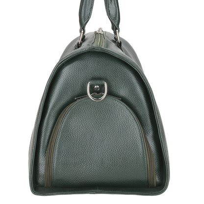 Green Voyager's Vault Duffle Leather Bag