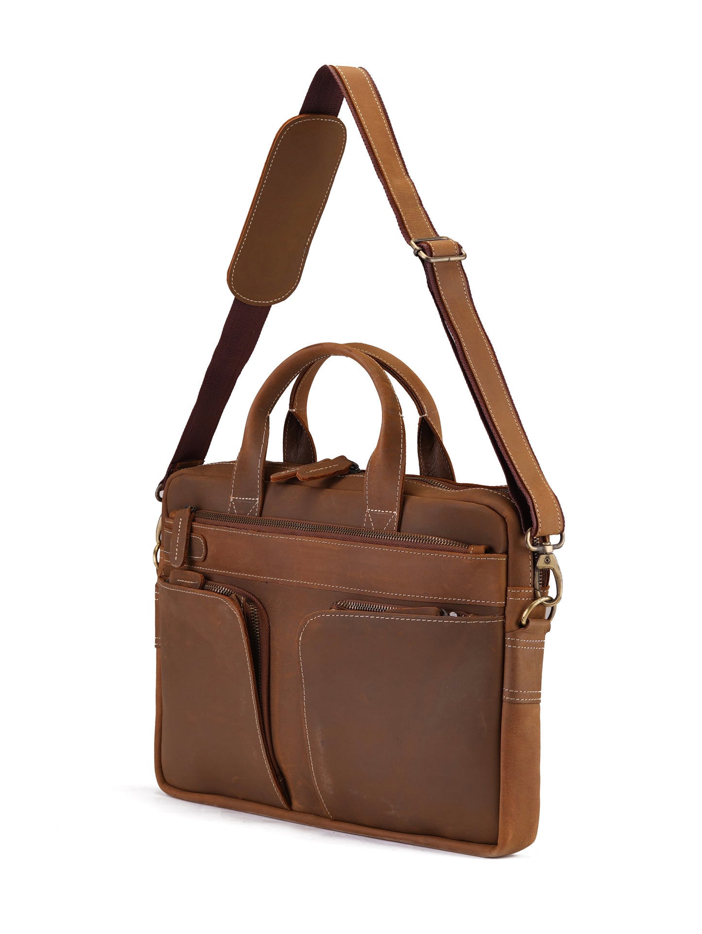 Cyber Noir Leather  Laptop Bag