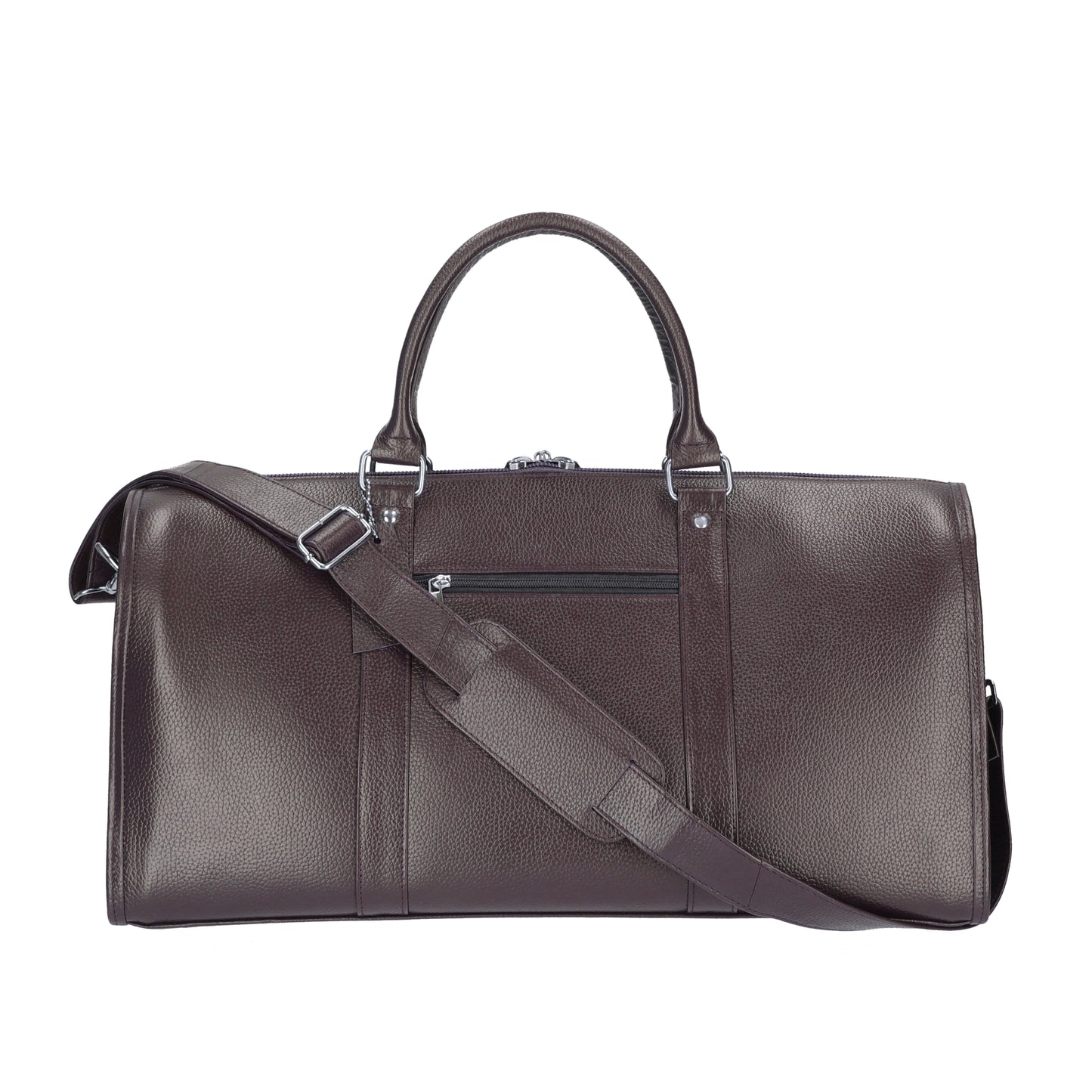 Brown Voyager's Vault Duffle Leather Bag