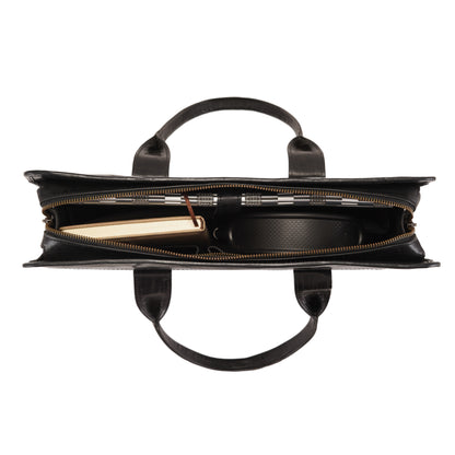 Velora Black Leather Laptop Bag