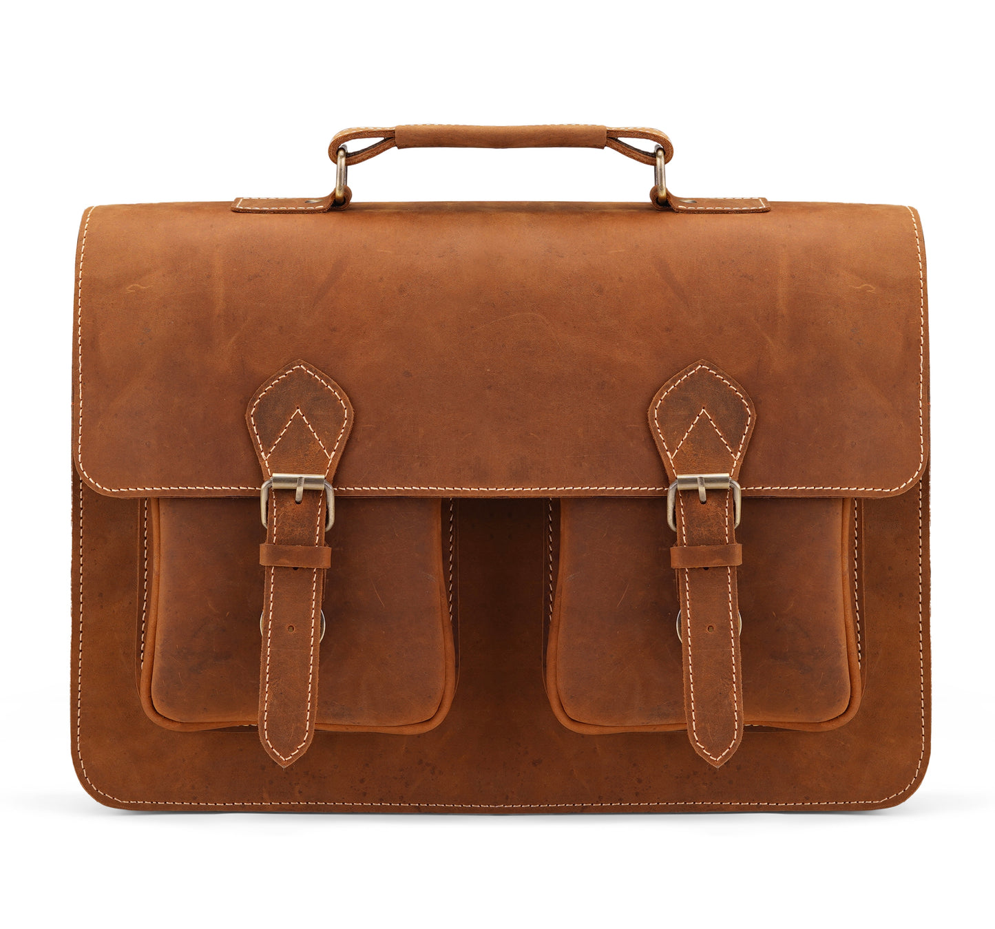 The Heritage Collection Tan Brown Leather Laptop Bag