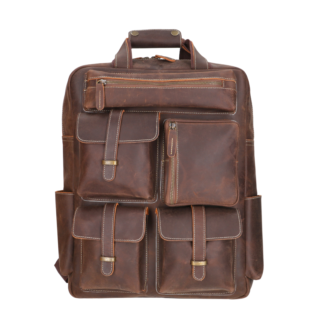 Travel Tote Dark Brown Leather Bag