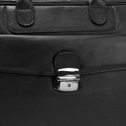 Black PRÆTOR Laptop Leather Bag