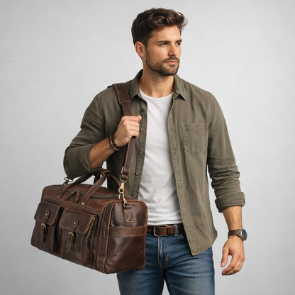Rustic Rambler Duffle Leather Bag