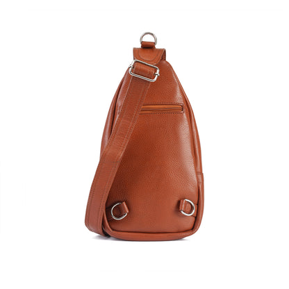 Tan Navaro Leather Crossbody Bag