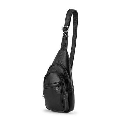 Black Navaro Leather Crossbody Bag