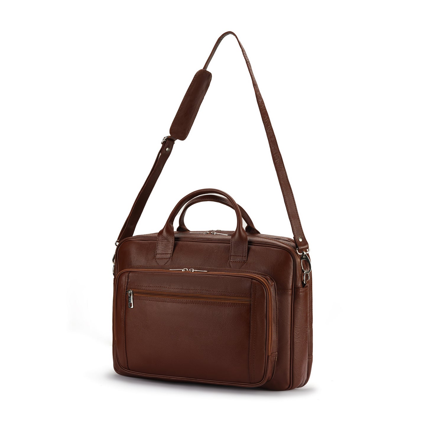Tan Ambassador Series Laptop Leather Bag