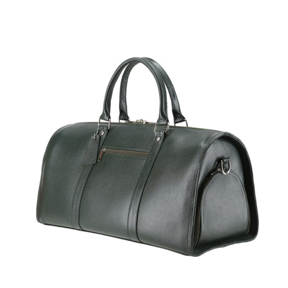 Green Voyager's Vault Duffle Leather Bag