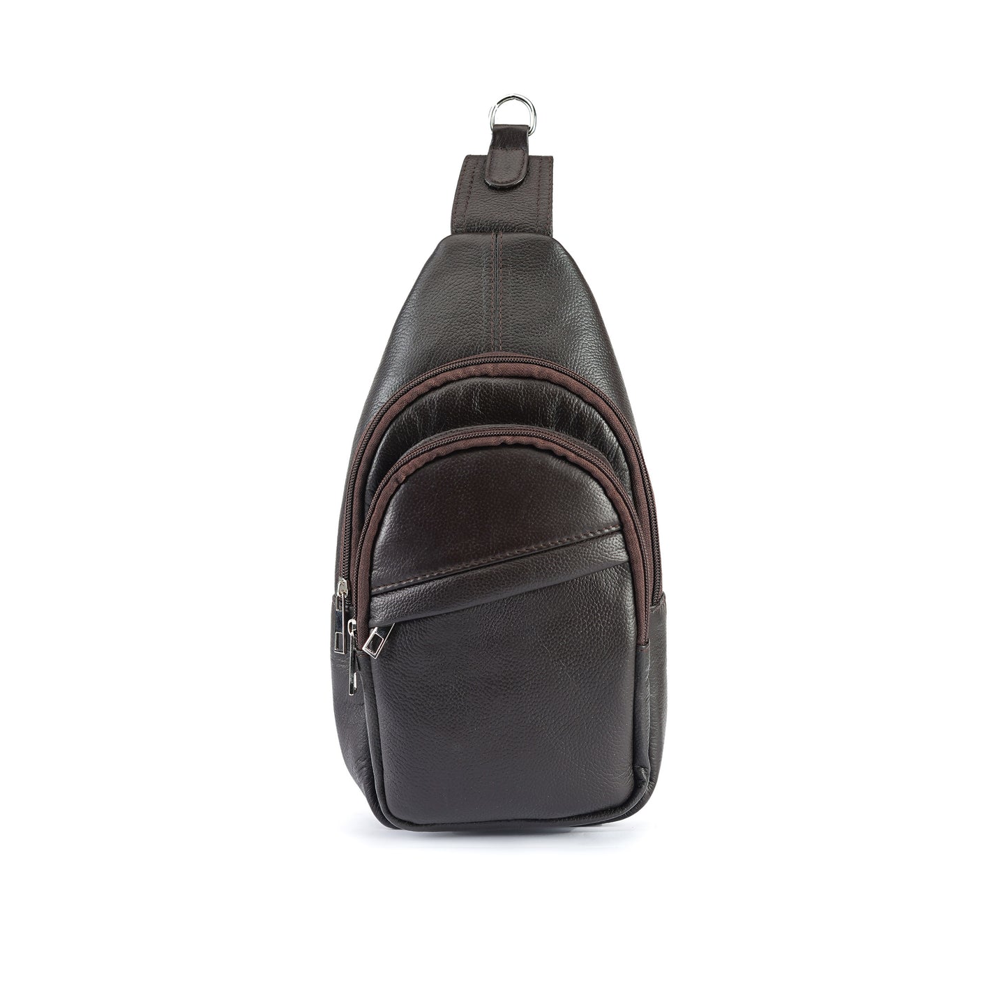Dark Brown Navaro Leather Crossbody Bag