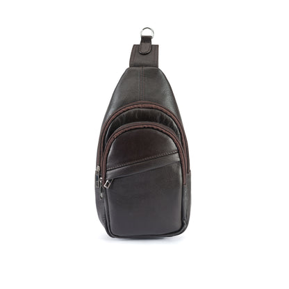 Dark Brown Navaro Leather Crossbody Bag