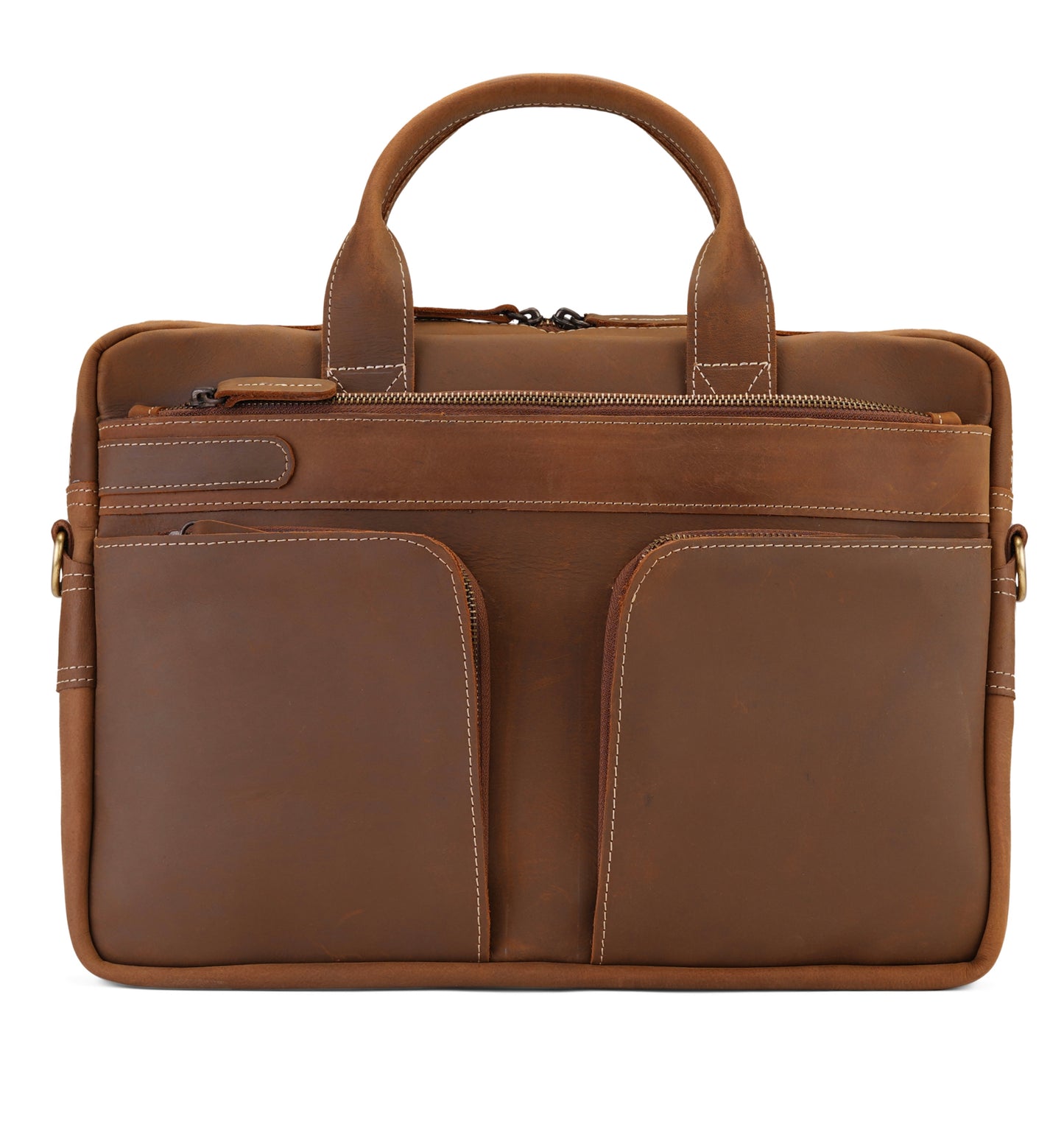 Cyber Noir Leather  Laptop Bag