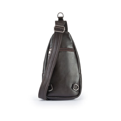 Dark Brown Navaro Leather Crossbody Bag