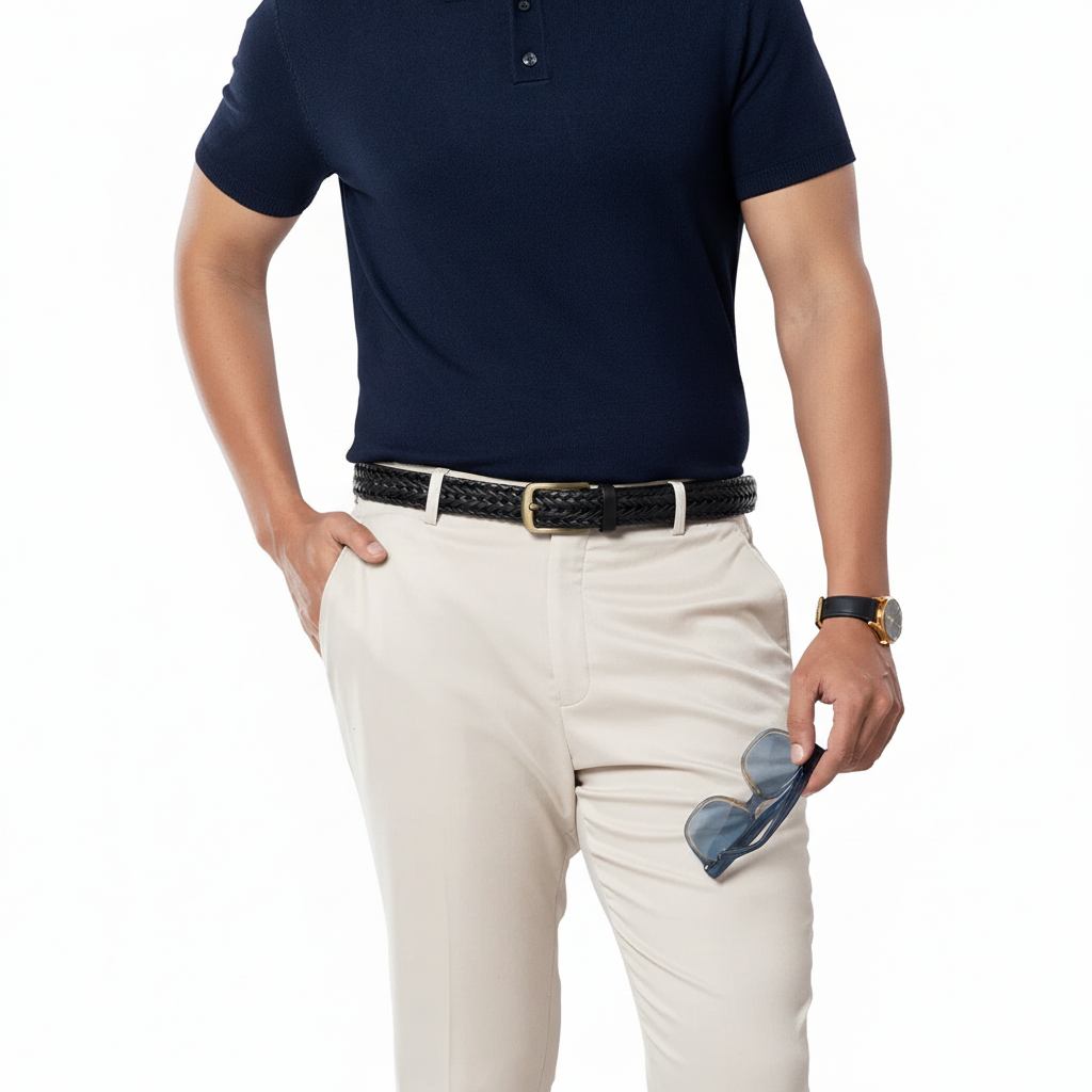 Black Braided Belt