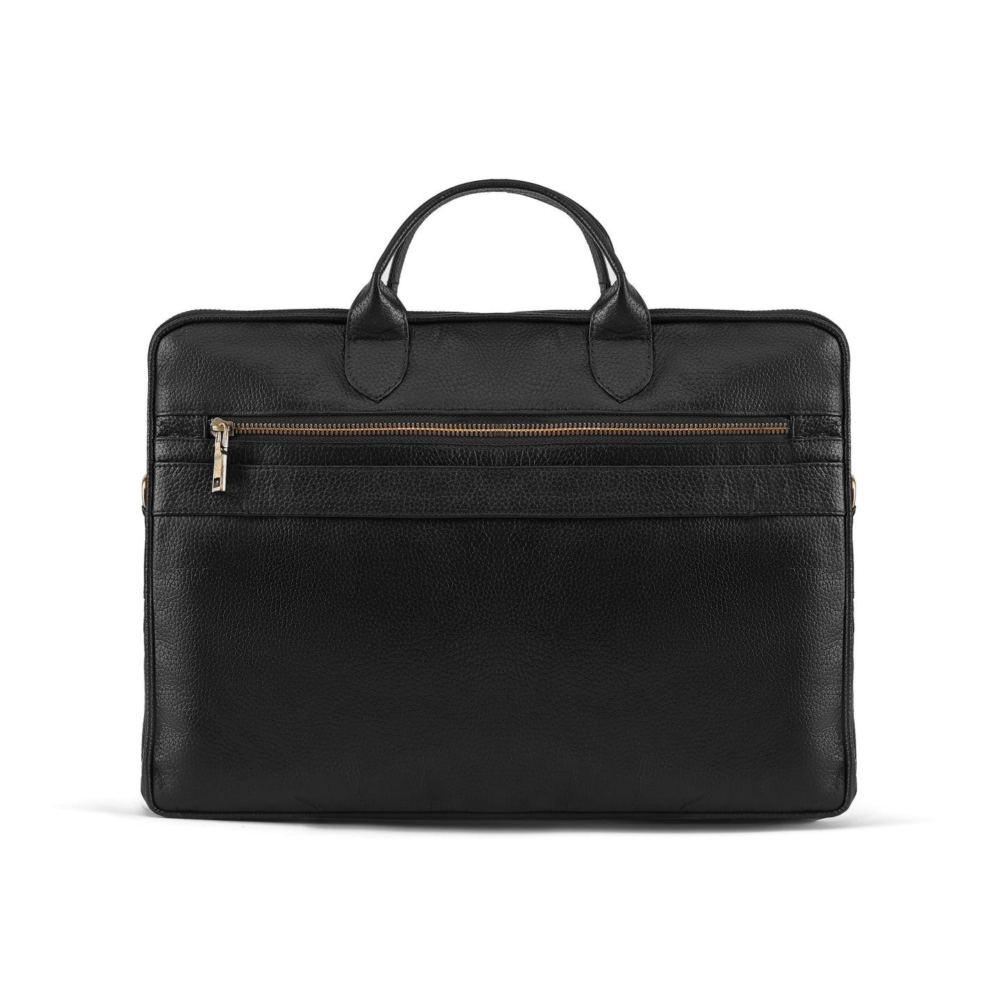 Black Sleek Carrier Laptop Leather Bag