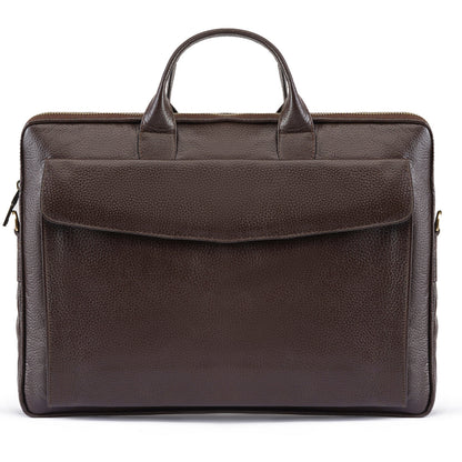 Brown Sleek Carrier Laptop Leather Bag