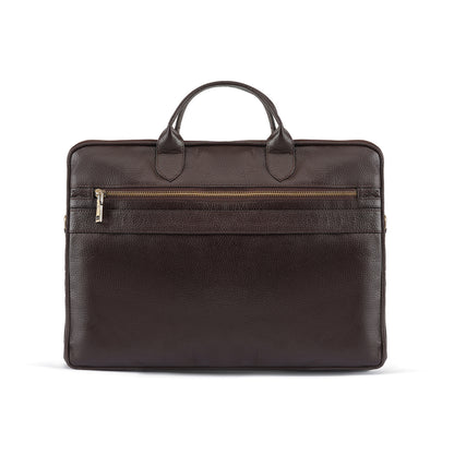 Brown Sleek Carrier Laptop Leather Bag