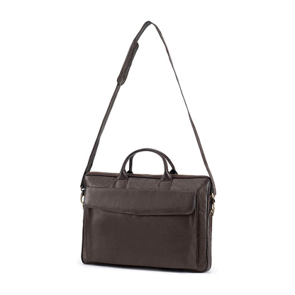 Brown Sleek Carrier Laptop Leather Bag