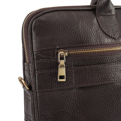 Brown Sleek Carrier Laptop Leather Bag