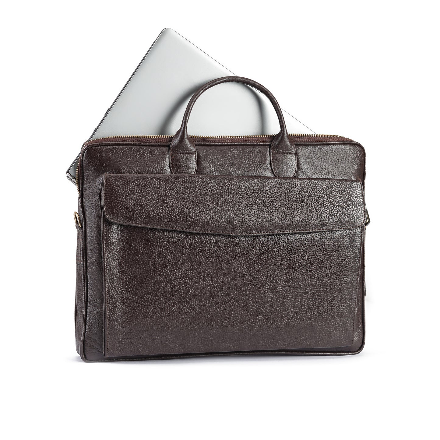 Brown Sleek Carrier Laptop Leather Bag