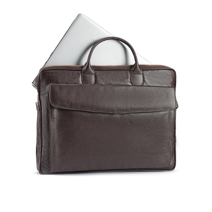 Brown Sleek Carrier Laptop Leather Bag