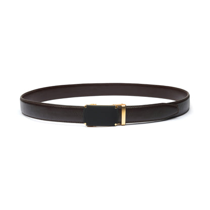 Noir Gold Leather Belt - Brown Starp
