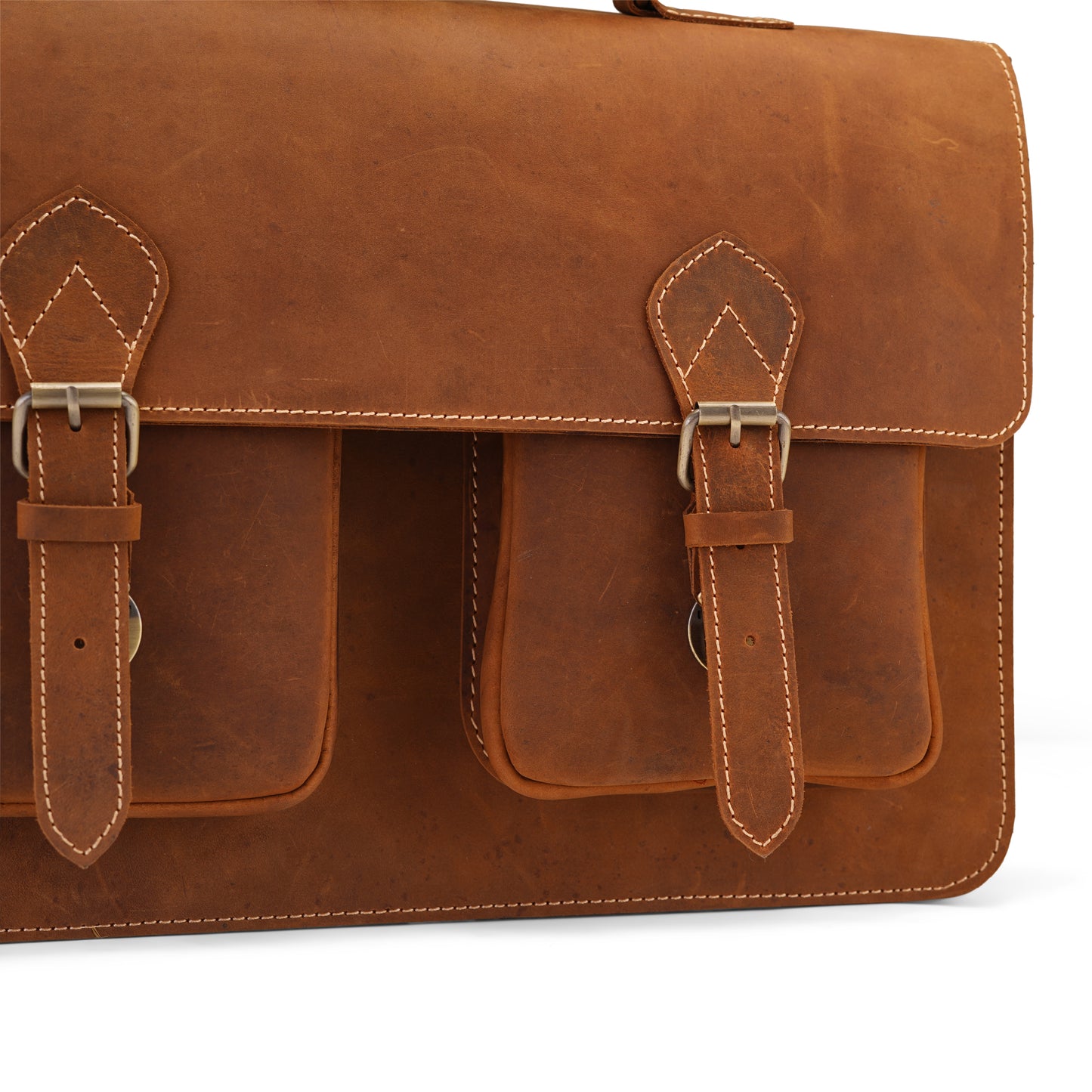 The Heritage Collection Tan Brown Leather Laptop Bag