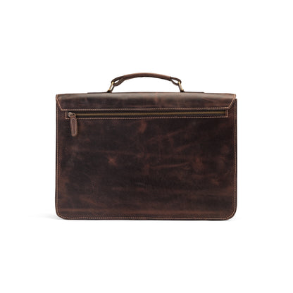 The Heritage Collection Dark Brown Leather Laptop Bag