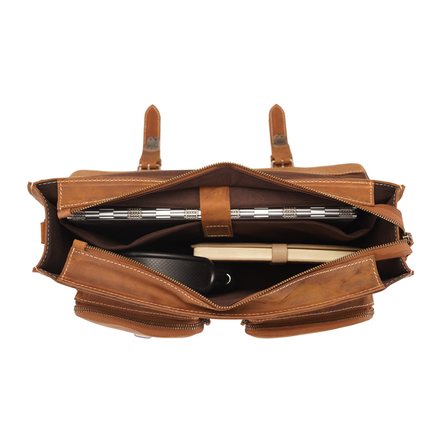 The Heritage Collection Tan Brown Leather Laptop Bag