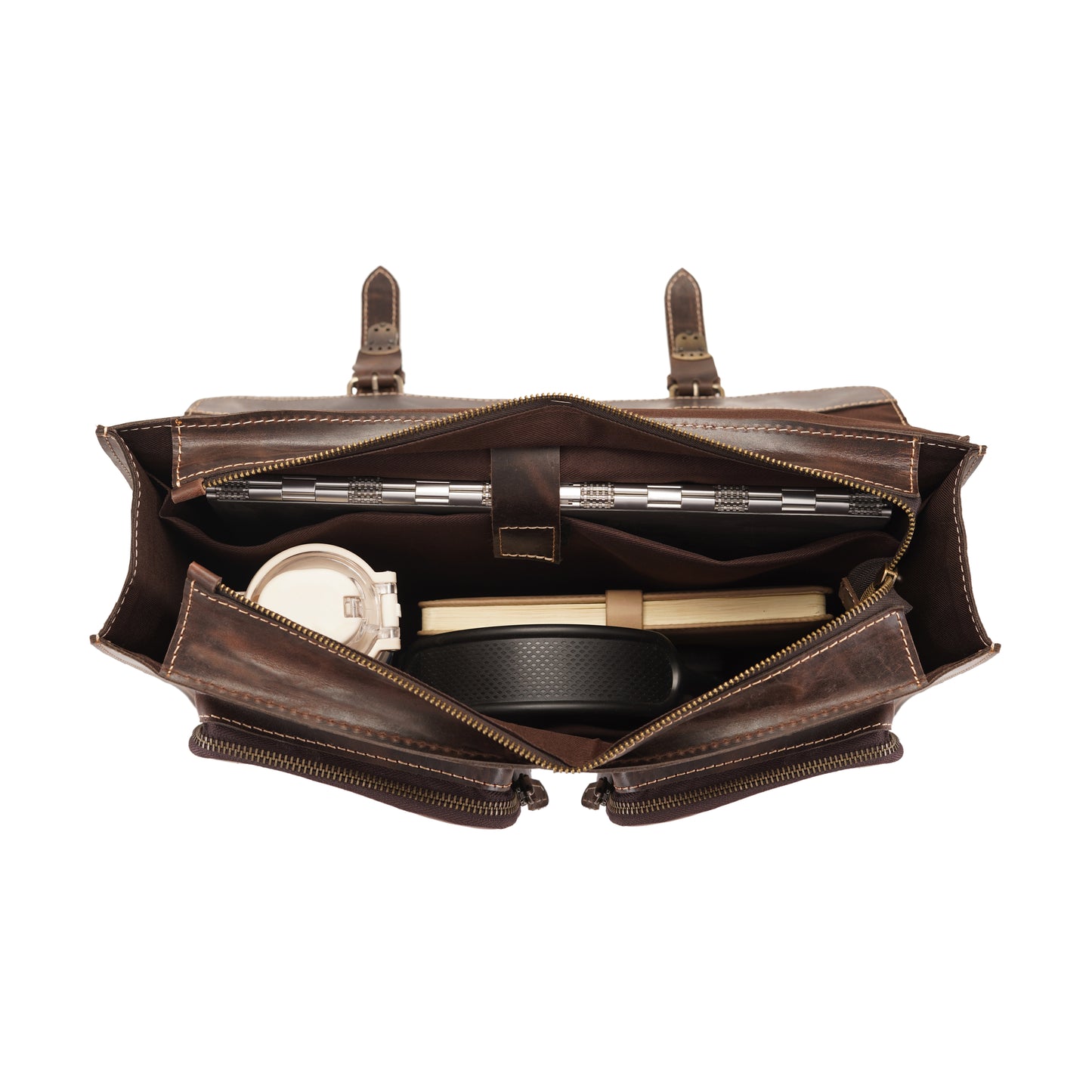 The Heritage Collection Dark Brown Leather Laptop Bag