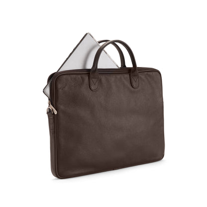 Tech Form Sleek Leather Laptop Bag