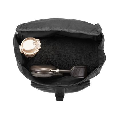 Black Fluxon Leather  Bag Pack & Travel Bag