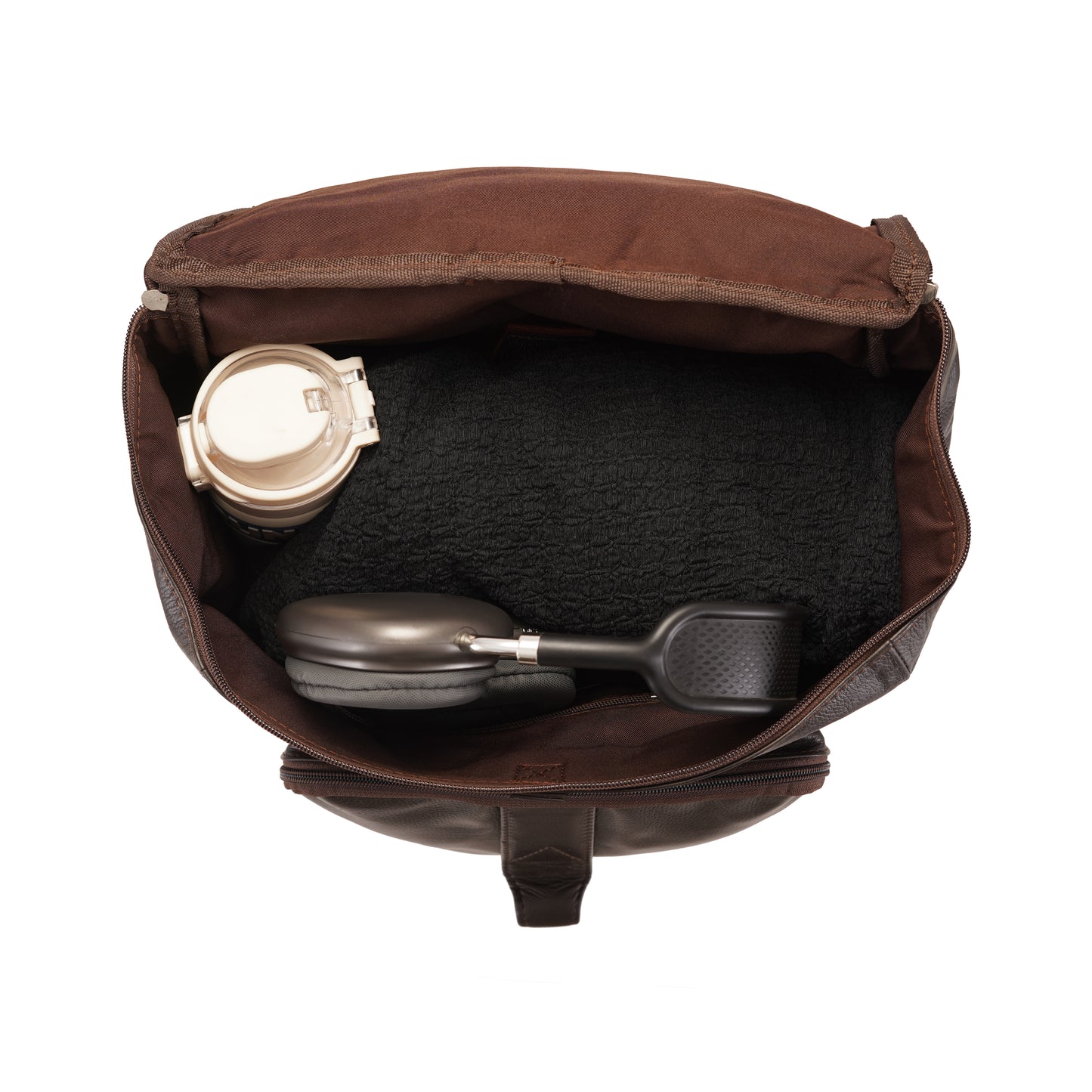 Dark Brown Fluxon Leather  Bag Pack & Travel Bag