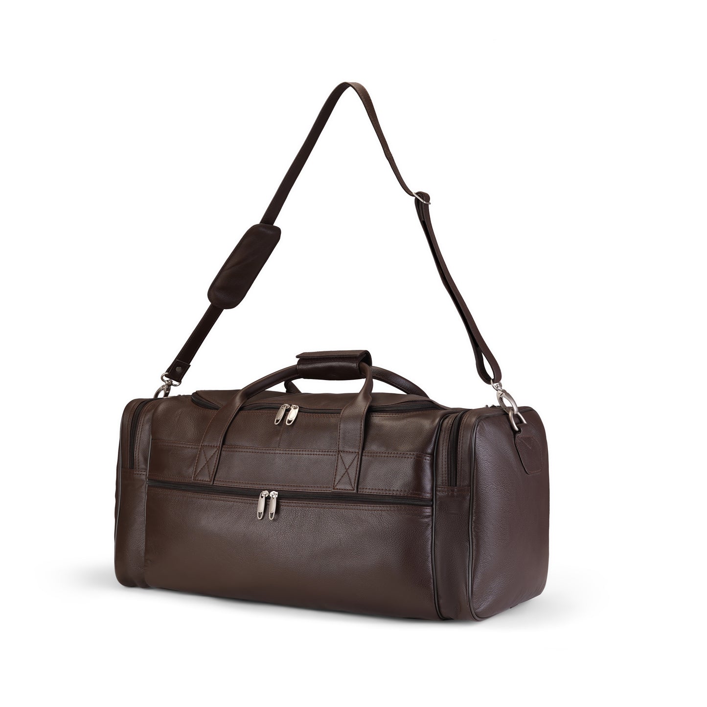 Dark Brown Gravon Gear Leather Traveling Bag