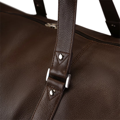 Dark Brown Rugged Roll Traveling Bag