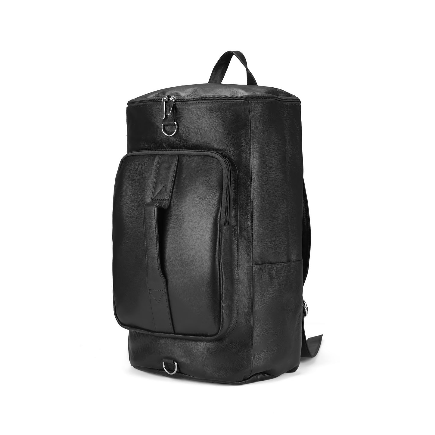 Black Fluxon Leather  Bag Pack & Travel Bag