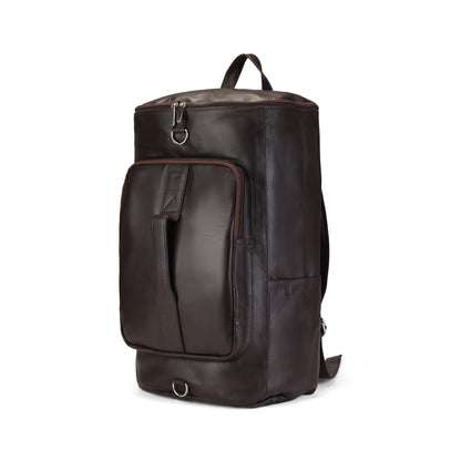Dark Brown Fluxon Leather  Bag Pack & Travel Bag