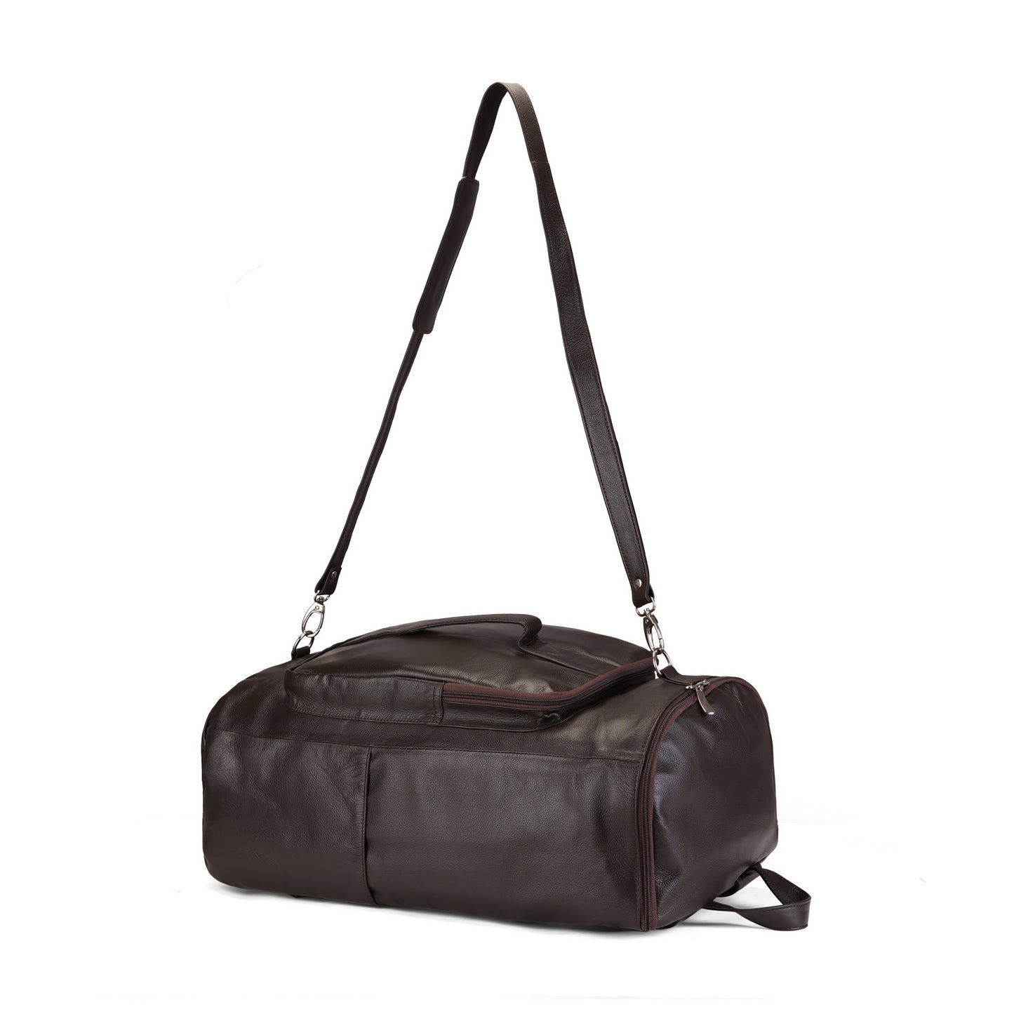 Dark Brown Fluxon Leather  Bag Pack & Travel Bag