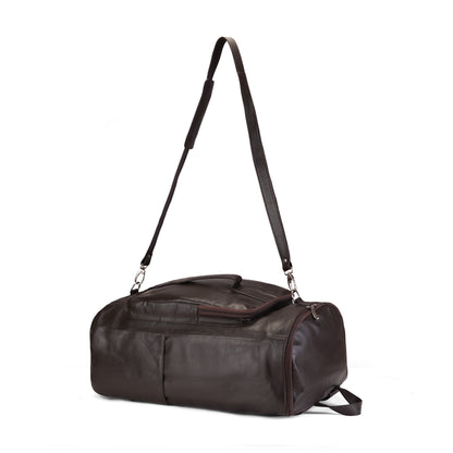 Dark Brown Fluxon Leather  Bag Pack & Travel Bag