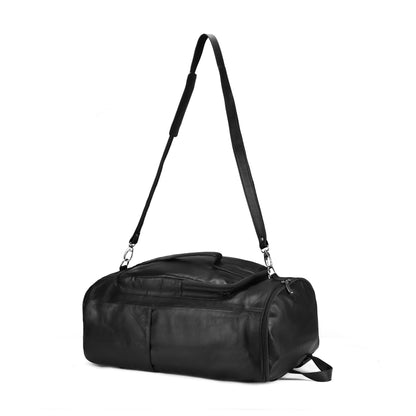 Black Fluxon Leather  Bag Pack & Travel Bag
