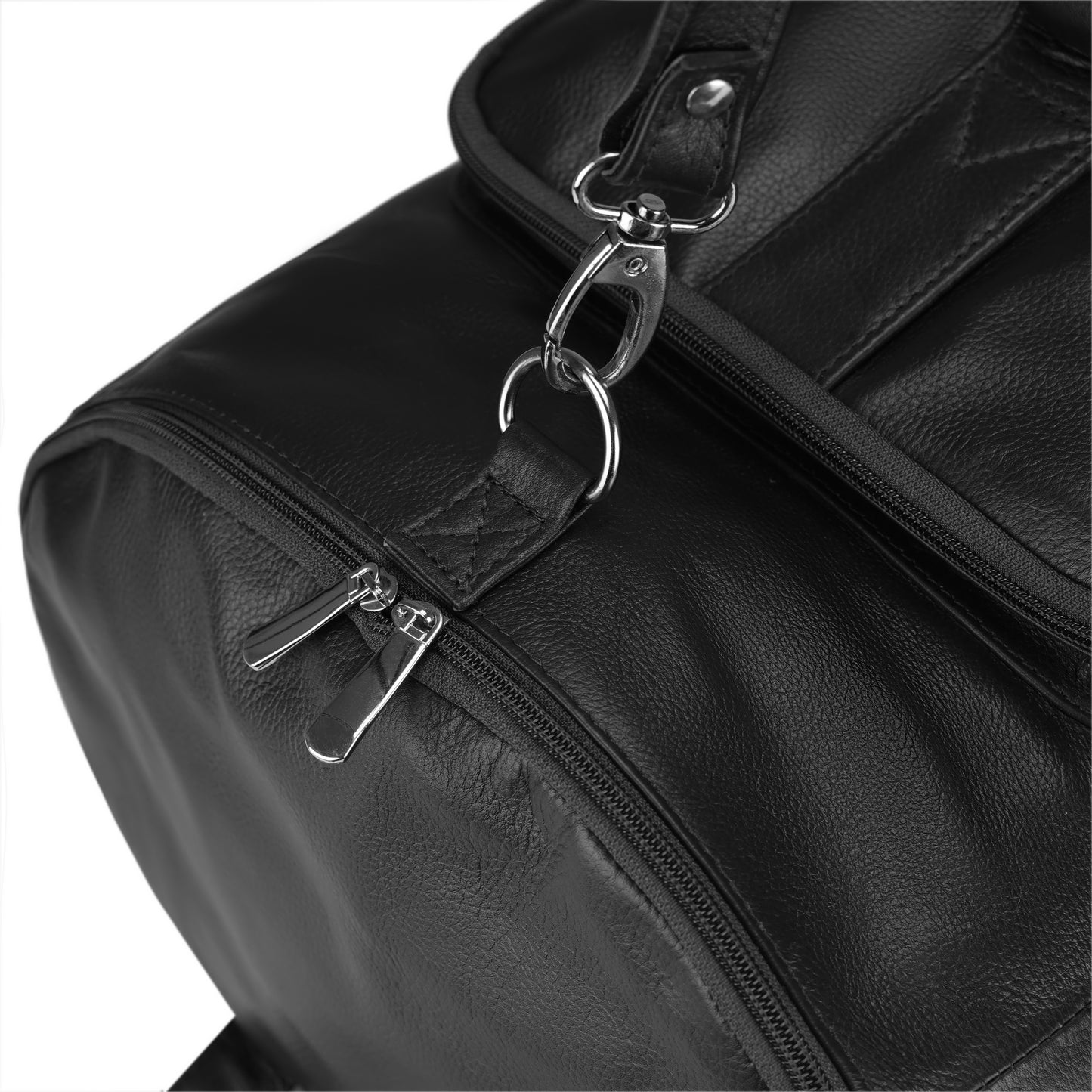 Black Fluxon Leather  Bag Pack & Travel Bag